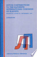 Dutch contributions to the Eleventh International Congress of Slavists, Bratislava, August 30-September 9, 1993.