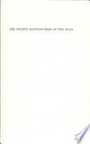 The ancient Egyptian Book of two ways /