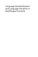 Language standardization and language variation in multilingual contexts : Asian perspectives /