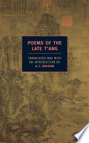 Poems of the late T'ang /