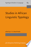 Studies in African linguistic typology /