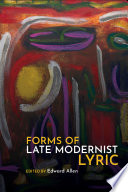 Forms of late modernist lyric /