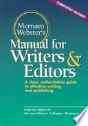 Merriam-Webster's manual for writers and editors.