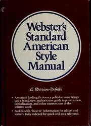 Webster's standard American style manual.