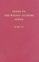 Index to the Wilson authors series.