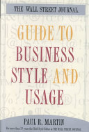 Guide to business style and usage /