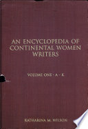 An Encyclopedia of continental women writers /