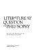 Literature and the question of philosophy /