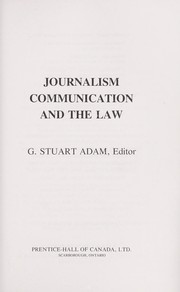 Journalism, communication and the law /