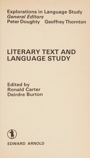 Literary text and language study /