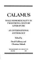 Calamus : male homosexuality in twentieth-century literature : an international anthology /