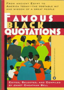 Famous Black quotations /