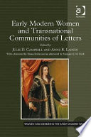 Early modern women and transnational communities of letters /