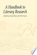 A handbook to literary research /