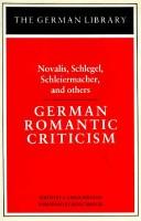 German romantic criticism /