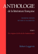Anthologie de la littérature française /