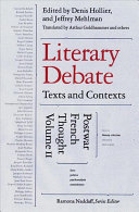 Literary debate : texts and contexts /