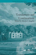 Translations and continuations : Riccoboni and Brooke, Graffigny and Roberts /