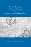 Penser l'Amérique : de l'observation à l'inscription /