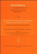 De gustibus est disputandum : Guido Guglielmi critico : atti della giornata di studi dedicata a Guido Guglielmi, Bologna, Dipartimento di italianistica, 5 maggio 2003 /