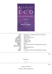 Reading Eco : an anthology /