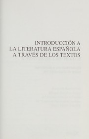 Introducción a la literatura española a través de los textos : aportación a una metodología del comentario de textos /