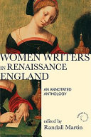 Women writers in Renaissance England : an annotated anthology /