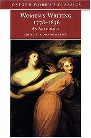 Women's writing, 1778-1838 : an anthology /