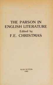 The Parson in English literature /