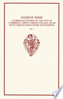 Ancrene wisse : a corrected edition of the text in Cambridge, Corpus Christi College, 402, with variants from other manuscripts /