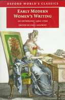 Early modern women's writing : an anthology, 1560-1700 /