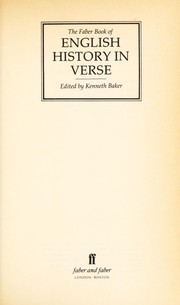 The Faber book of English history in verse /