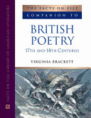 The Facts On File companion to British poetry : 17th and 18th centuries /