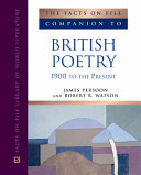 The Facts on File companion to British poetry, 1900 to the present /