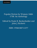 Popular fiction by women, 1660-1730 : an anthology /