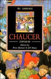 The Cambridge Chaucer companion /