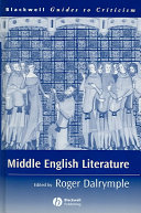 Middle English literature : a guide to criticism /