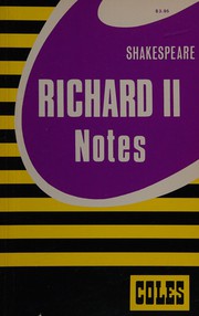 Shakespeare, Richard II : notes /
