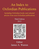 An index to Oxfordian publications : including Oxfordian books and selected articles from non-Oxfordian publications /