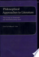 Philosophical approaches to literature : new essays on nineteenth- and twentieth-century texts /