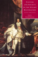 Culture and society in the Stuart Restoration : literature, drama, history /