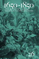 Ideas, aesthetics, and inquiries in the early modern era /