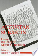 Augustan subjects : essays in honor of Martin C. Battestin /