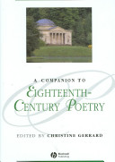 A companion to eighteenth-century poetry /