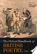 The Oxford handbook of British poetry, 1660-1800 /