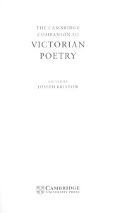 The Cambridge companion to Victorian poetry /