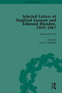 Selected letters of Siegfried Sassoon and Edmund Blunden, 1919-1967 /