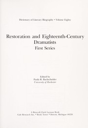 Restoration and eighteenth-century dramatists, first series /