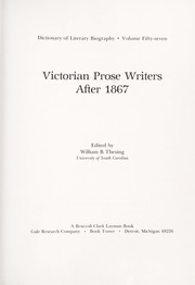 Victorian prose writers after 1867 /