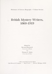 British mystery writers, 1860-1919 /